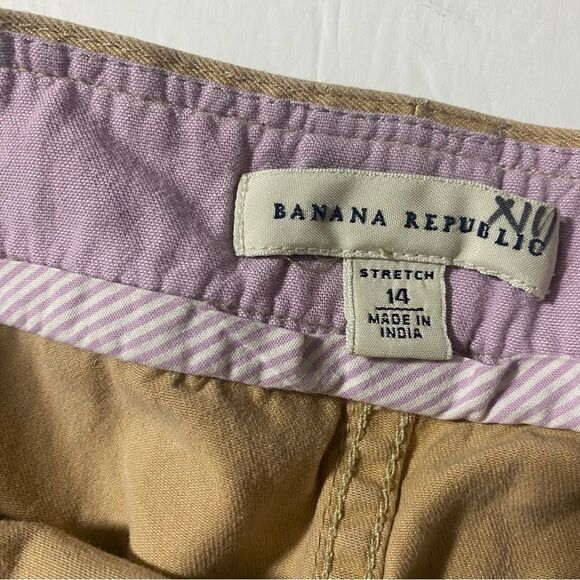 Banana Republic tan khaki utility Denim Cargo Mini Skirt hiking safari 14 - Picture 6 of 6